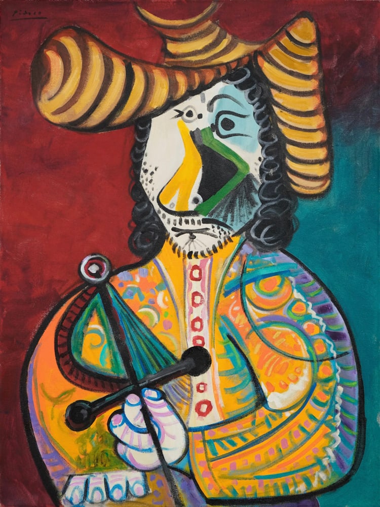PABLO PICASSO (1881-1973), OIL ON CANVAS: Signed (upper left and verso) Image Dimensions: 39 3/8 x 29 1/2 in (100 x 75 cm) This painting comes with coa. Pablo Picasso remains one of the most revolutionary and influential figures in the