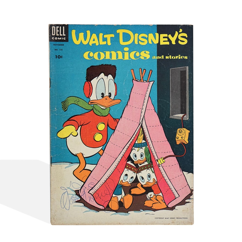 WALT DISNEY SIGNED WALT DISNEY'S COMICS AND STORIES NO. 170 (1957) (1 of 3)