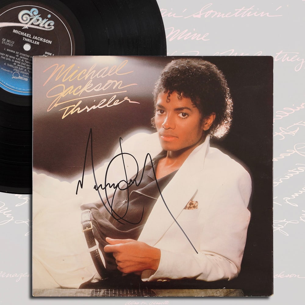 MICHAEL JACKSON SIGNED THRILLER LP (1 of 7)