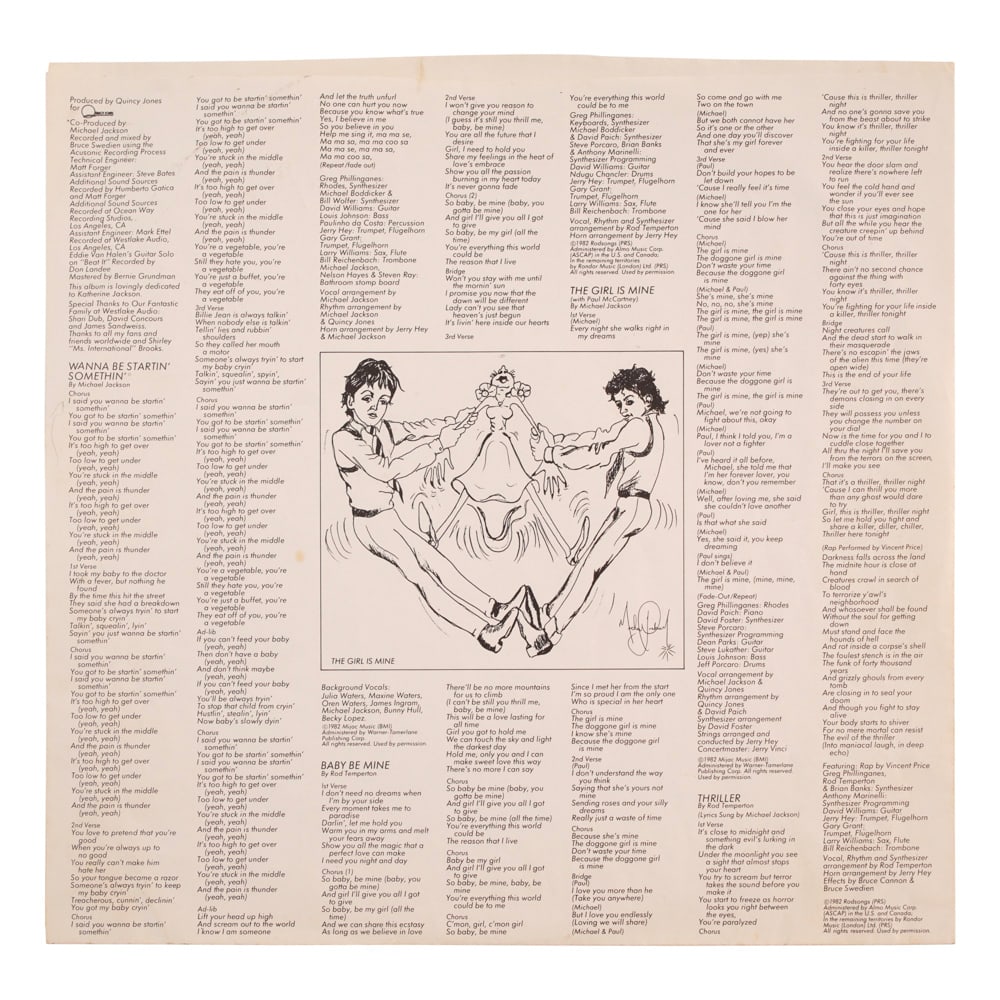 MICHAEL JACKSON SIGNED THRILLER LP - 4