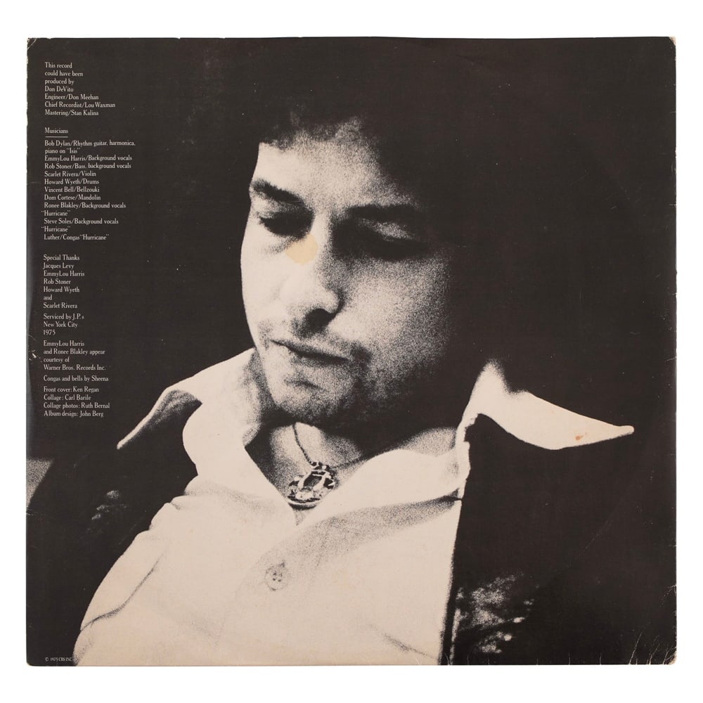 BOB DYLAN SIGNED "DESIRE" LP - 3