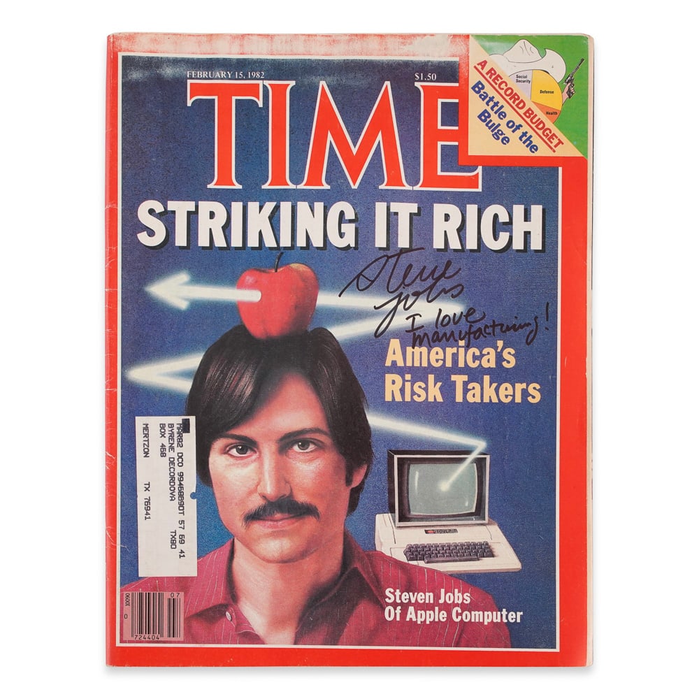 STEVE JOBS SIGNED TIME MAGAZINE (1 of 3)