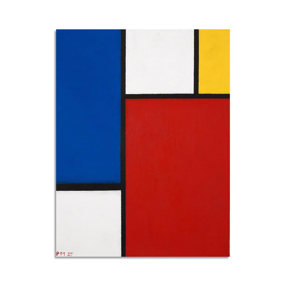 PIET MONDRIAN (1872-1944), ATTRIBUTED TO, OIL ON CANVAS: Signed (lower left) Image Dimensions: 23 5/8 x 31 1/2 in (60 x 80 cm) This painting comes with COA. Piet Mondrian (1872-1944) was one of the most influential Dutch modernists and a founding figure of