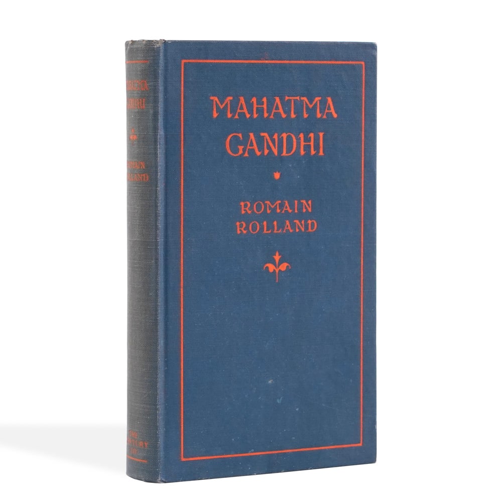 MAHATMA GANDHI SIGNED "MAHATMA GANDHI": 7 3/8 x 4 3/8 in (18.8 x 11.2 cm) Provenance and Authentication: This collectible has undergone a rigorous forensic evaluation. The signatures were examined across multiple criteria, including ink