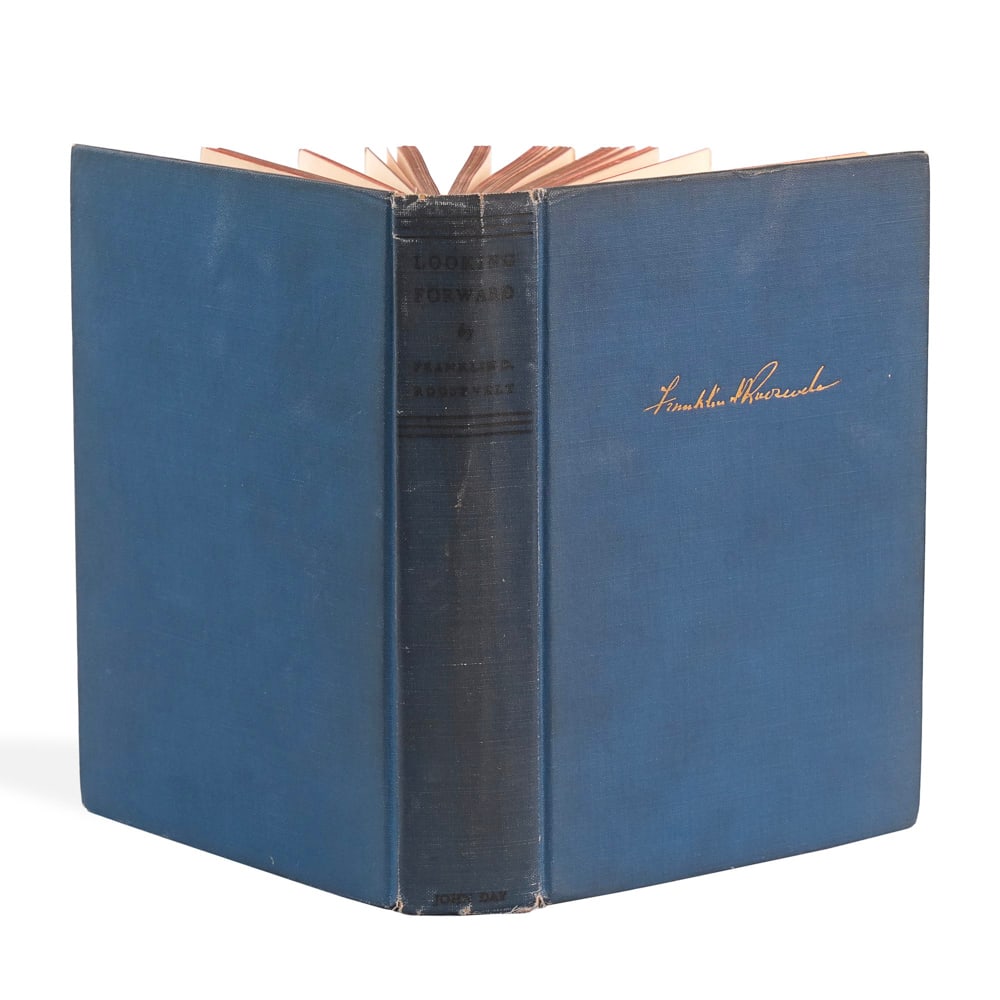 FRANKLIN D. ROOSEVELT SIGNED LOOKING FORWARD BOOK - 5