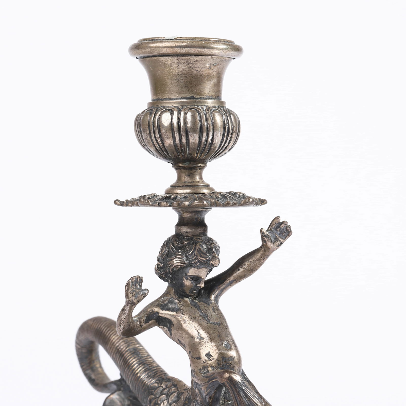 A CONTINENTAL SILVER CANDLESTICK, 19TH CENTURY - 3