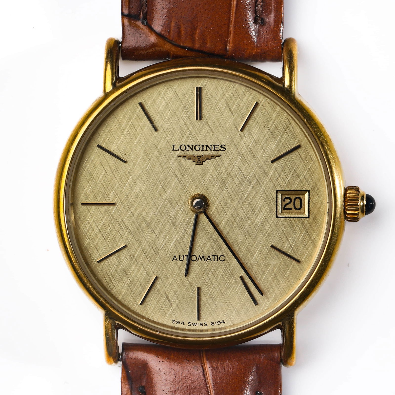 LONGINES GOLD-TONE AUTOMATIC DATE WRISTWATCH - 2