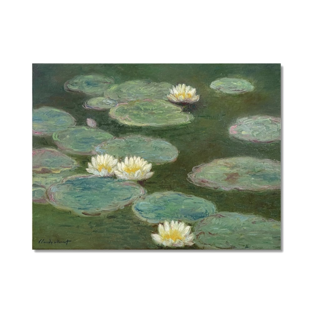 CLAUDE MONET (1840-1926), ATTRIBUTED TO, OIL ON CANVAS: Signed (lower left) Image Dimensions: 23 3/4 x 31 1/2 in (60 x 80 cm) This painting comes with COA. This remarkable painting, devoted to the timeless theme of water lilies, exemplifies the mature