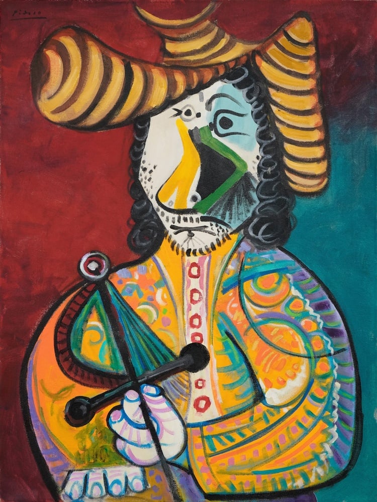 PABLO PICASSO (1881-1973), OIL ON CANVAS: Signed (upper left and verso) Image Dimensions: 39 3/8 x 29 1/2 in (100 x 75 cm) This painting comes with coa. Pablo Picasso remains one of the most revolutionary and influential figures in the