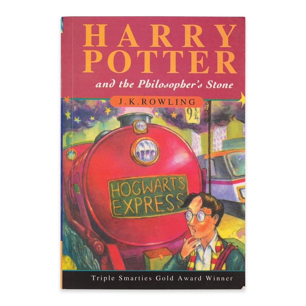 J.K. ROWLING SIGNED "HARRY POTTER AND THE PHILOSOPHER'S STONE" BOOK: 7 7/8 x 5 3/8 in (20 x 13.5 cm) This signed copy of Harry Potter and the Philosopher's Stone represents one of the most influential cultural artifacts of modern literature. J.K. Rowling's debut