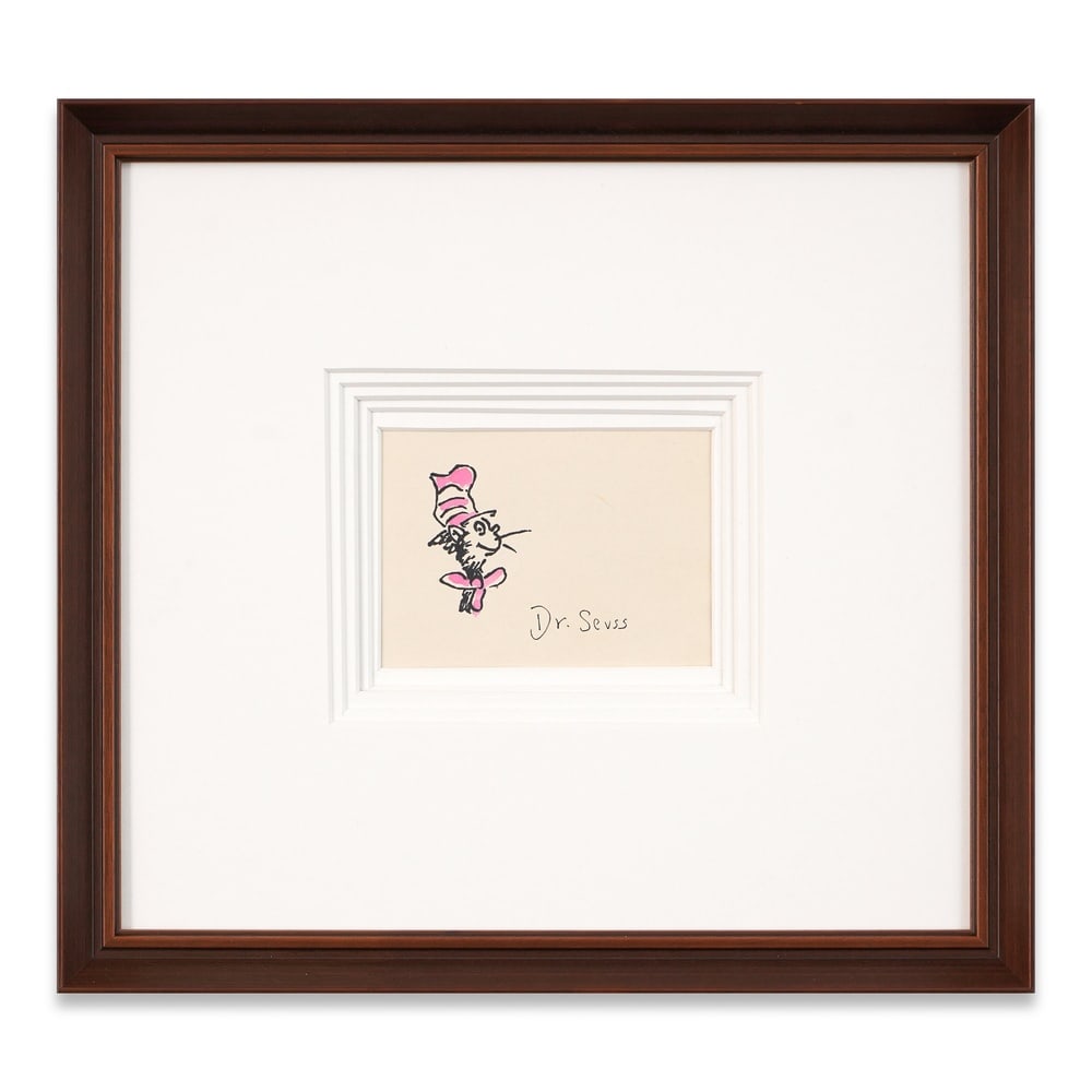 DR. SEUSS SIGNED DRAWING: - Provenance and Authentication: This collectible has undergone a rigorous forensic evaluation. The signatures were carefully analyzed across multiple criteria, including ink deposition, material