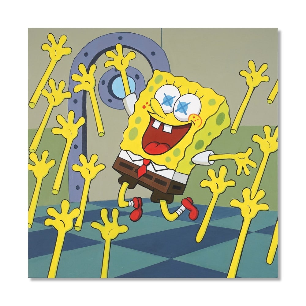 KAWS (B.1974), ACRYLIC ON CANVAS: Signed (verso) Image Dimensions: 24 x 24 in (61 x 61 cm) This painting comes with COA. Kaws, a contemporary artist known for his contributions to both street art and high-end gallery exhibitions,