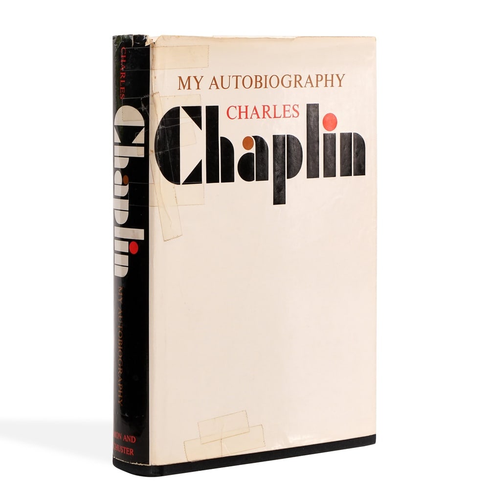 CHARLIE CHAPLIN SIGNED MY AUTOBIOGRAPHY BOOK: 9 1/2 x 6 1/4 in (24 x 16 cm) Provenance and Authentication: This collectible has undergone a rigorous forensic evaluation. The signatures were carefully analyzed across multiple criteria, including