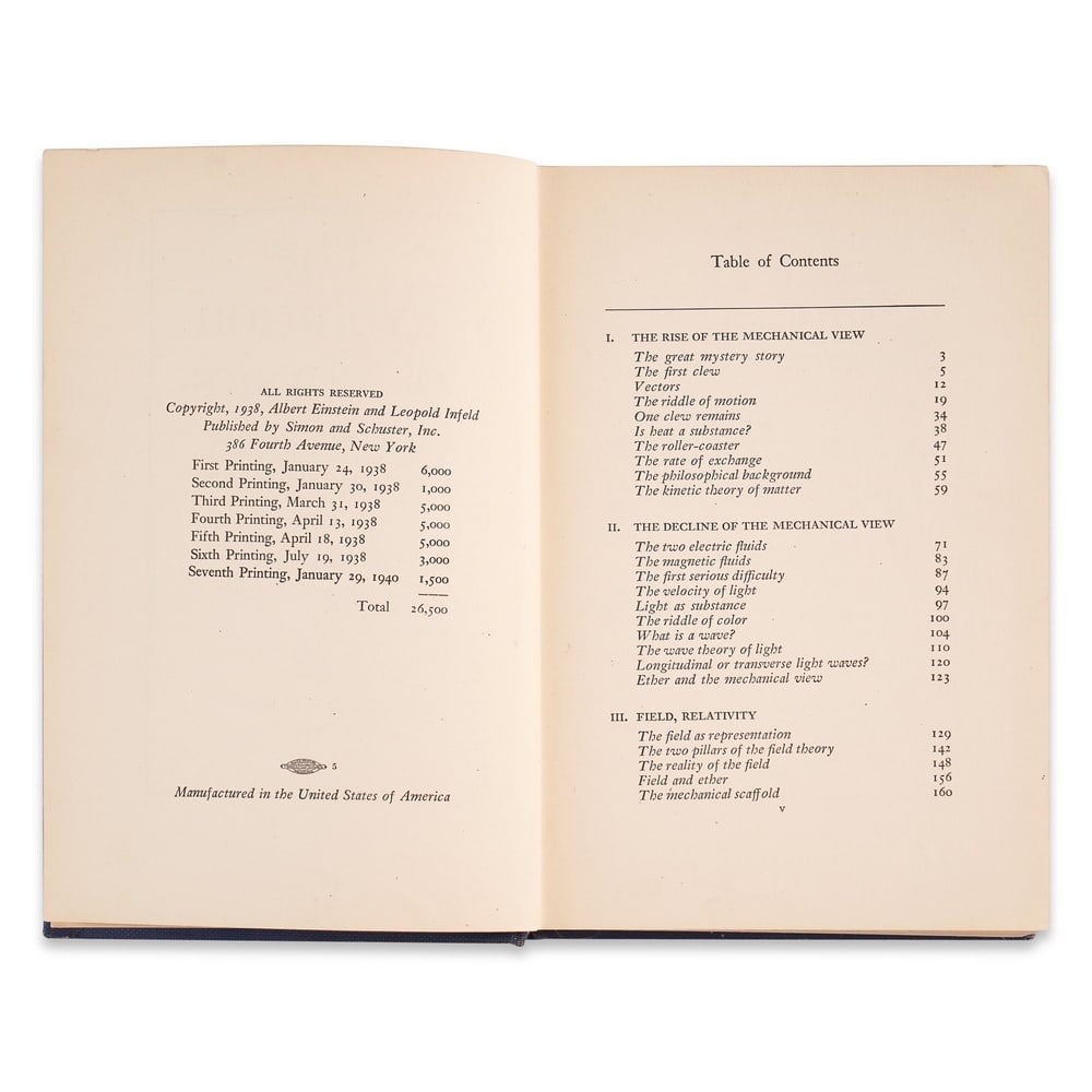 ALBERT EINSTEIN SIGNED "THE EVOLUTION OF PHYSICS" FIRST EDITION - 4