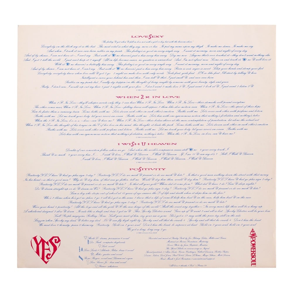 PRINCE SIGNED "LOVESEXY" LP - 3