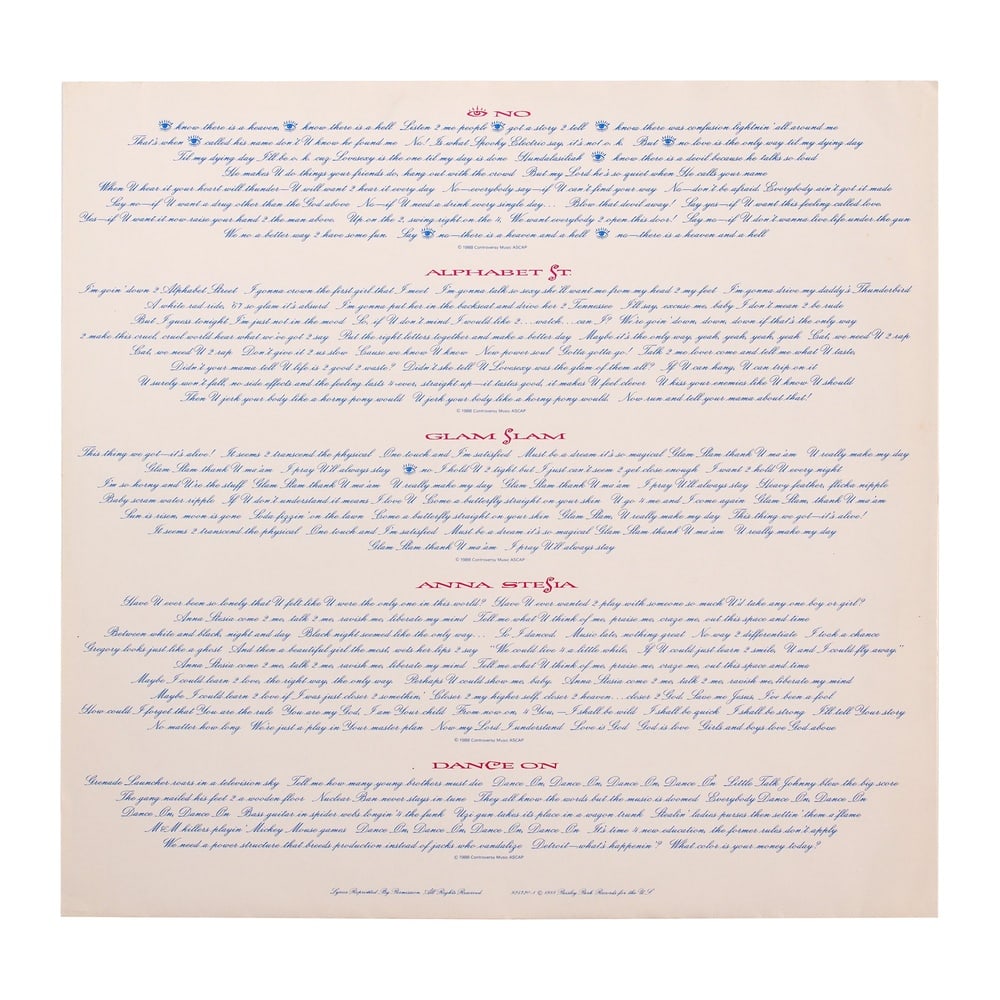 PRINCE SIGNED "LOVESEXY" LP - 4