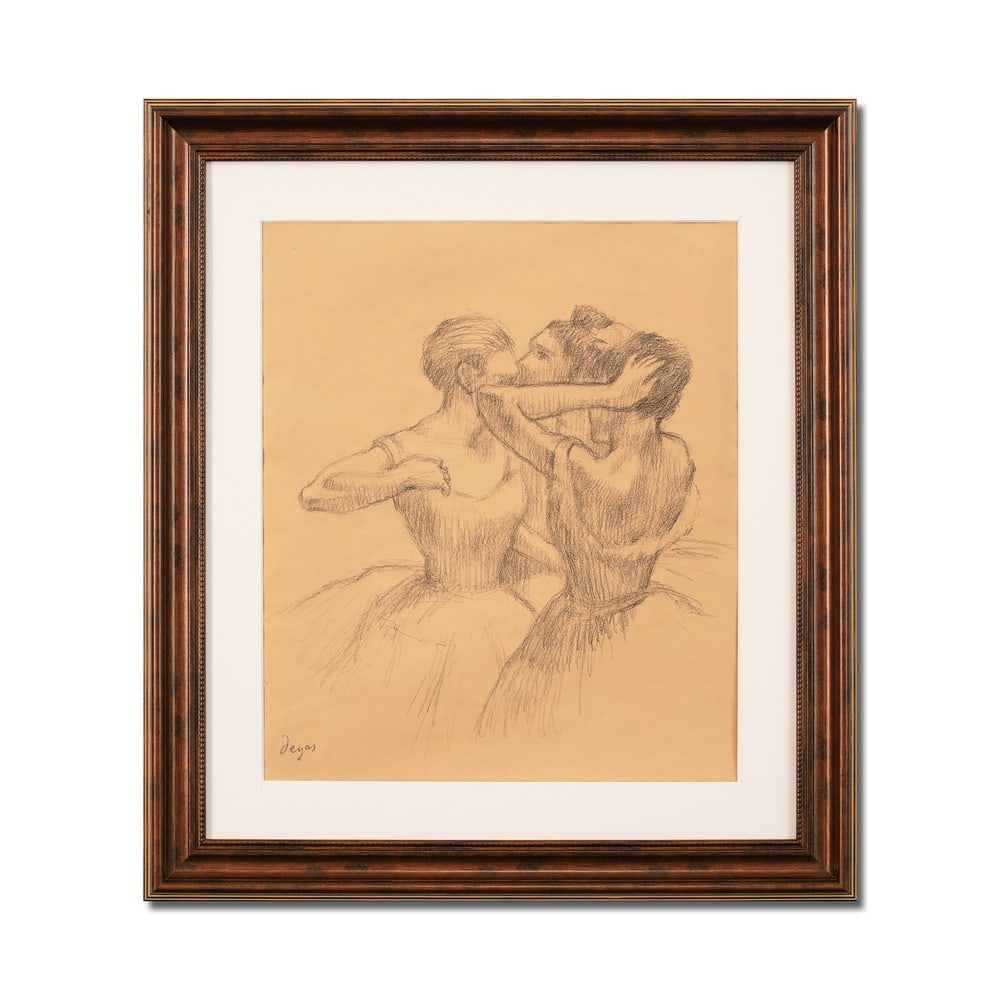 EDGAR DEGAS (1834-1917), CHARCOAL ON PAPER: Signed (lower left) Image Dimensions: 17 3/8 x 15 in (44 x 38 cm) Framed Dimensions: 24 5/8 x 21 7/8 in (62.5 x 55.5 cm) This painting comes with COA. Edgar Degas occupies a singular position in