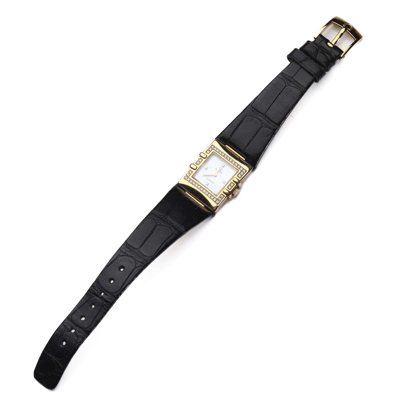 OMEGA CONSTELLATION DIAMOND-SET RECTANGULAR WRISTWATCH - 4