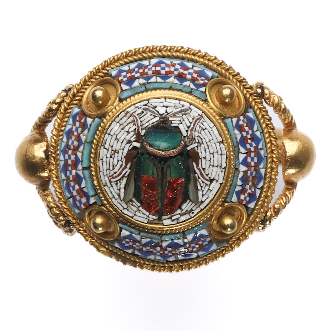 ANTIQUE GOLD MICRO-MOSAIC RING (1 of 6)