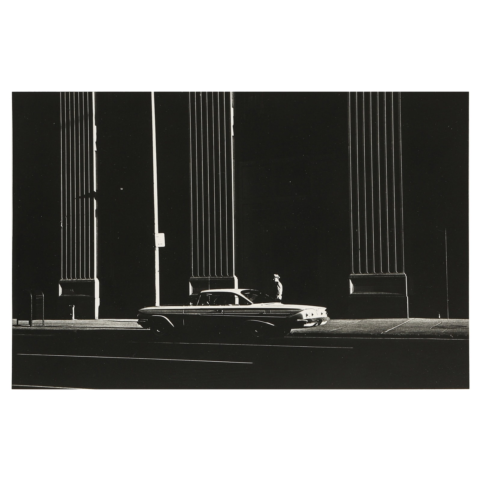 RAY K. METZKER (1931–2014), PHILADELPHIA: Artist Ray.K.Metzker Title PHILADELPHIA Medium Silver gelatin print, mounted on board Signature Signed in pencil on verso Dimensions Image 5.87 × 9.06 in. (14.9 × 23 cm); Frame 15.75 × 15.75 in. (4