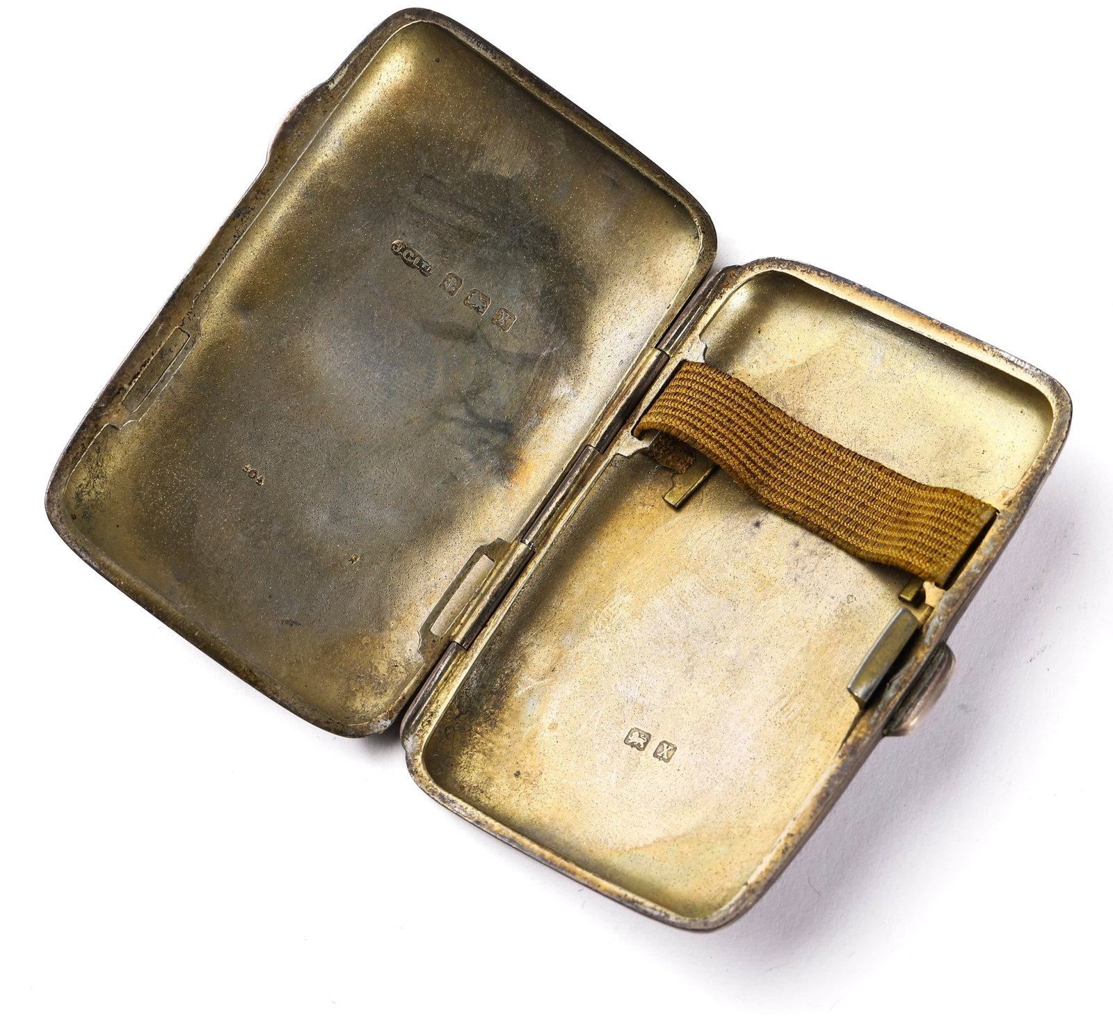 A Silver Engraved Card Case with Monogram - 3