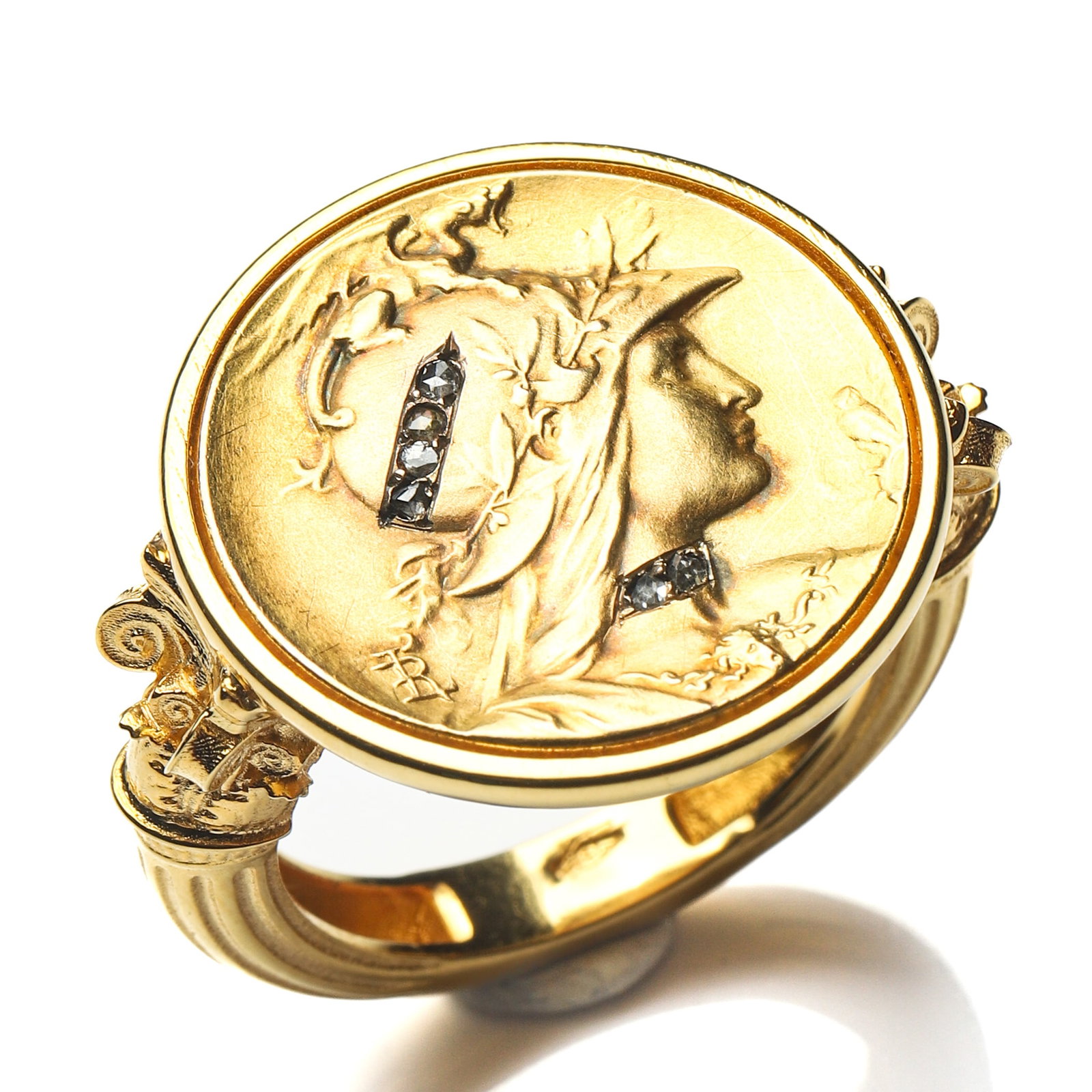 ART NOUVEAU ATHENA GOLD RING BY LOUIS RAULT, CIRCA 1880–1920 (1 of 7)