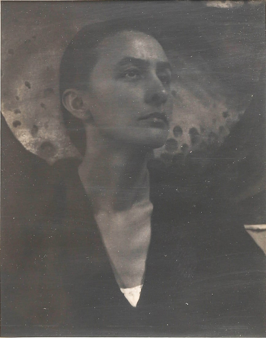 ALFRED STIEGLITZ (1864–1946) GEORGIA O’KEEFFE: Artist ALFRED STIEGLITZ Title GEORGIA O’KEEFFE Material Gelatin silver print, mounted on board Signature Signed in pencil on the verso Dimensions Photograph 9 1/4 × 7 3/8 in. (23.5 × 18.7 cm);