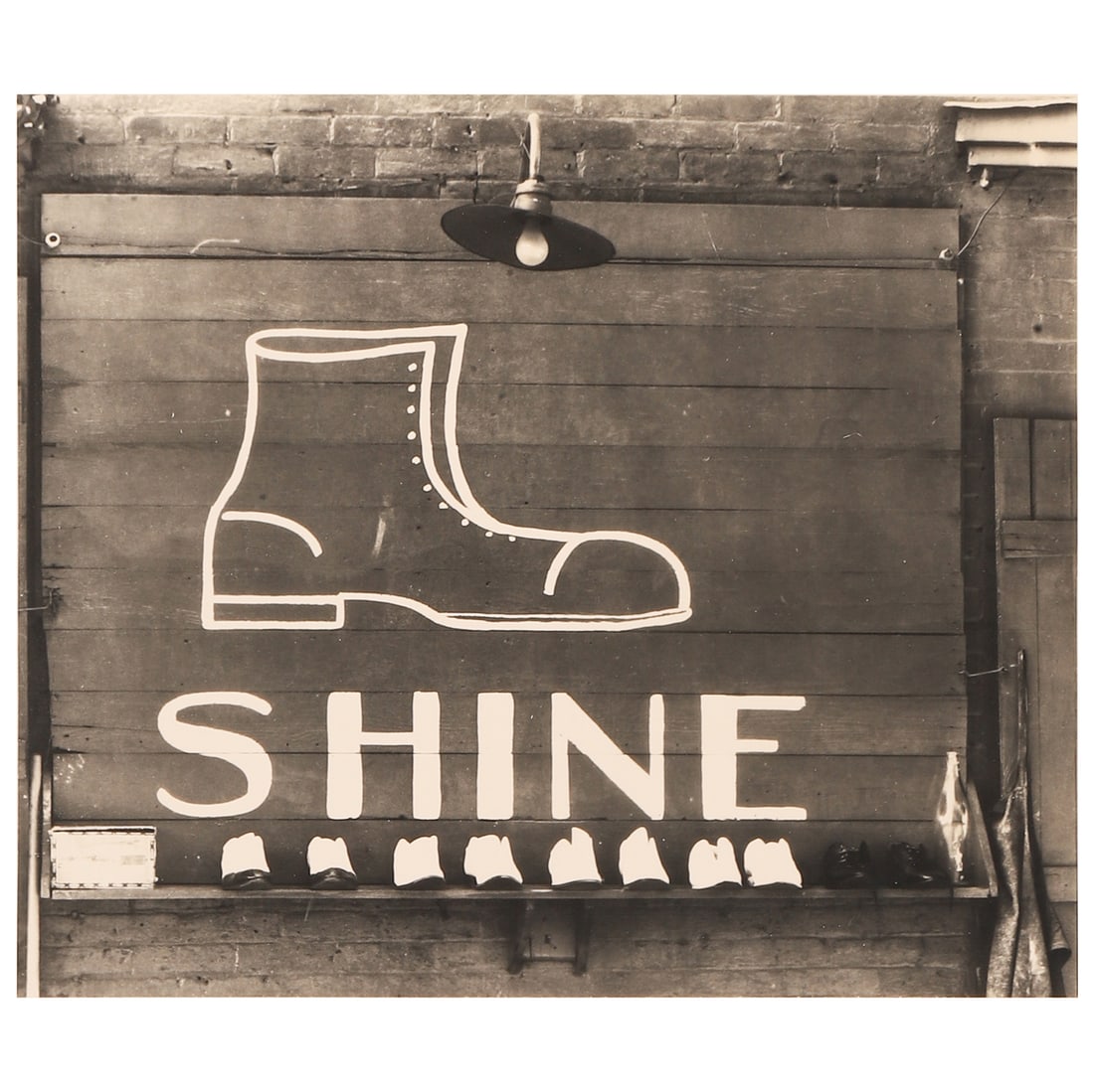 WALKER EVANS (1903–1975), SHOESHINE SIGN IN SOUTHERN TOWN (1 of 4)
