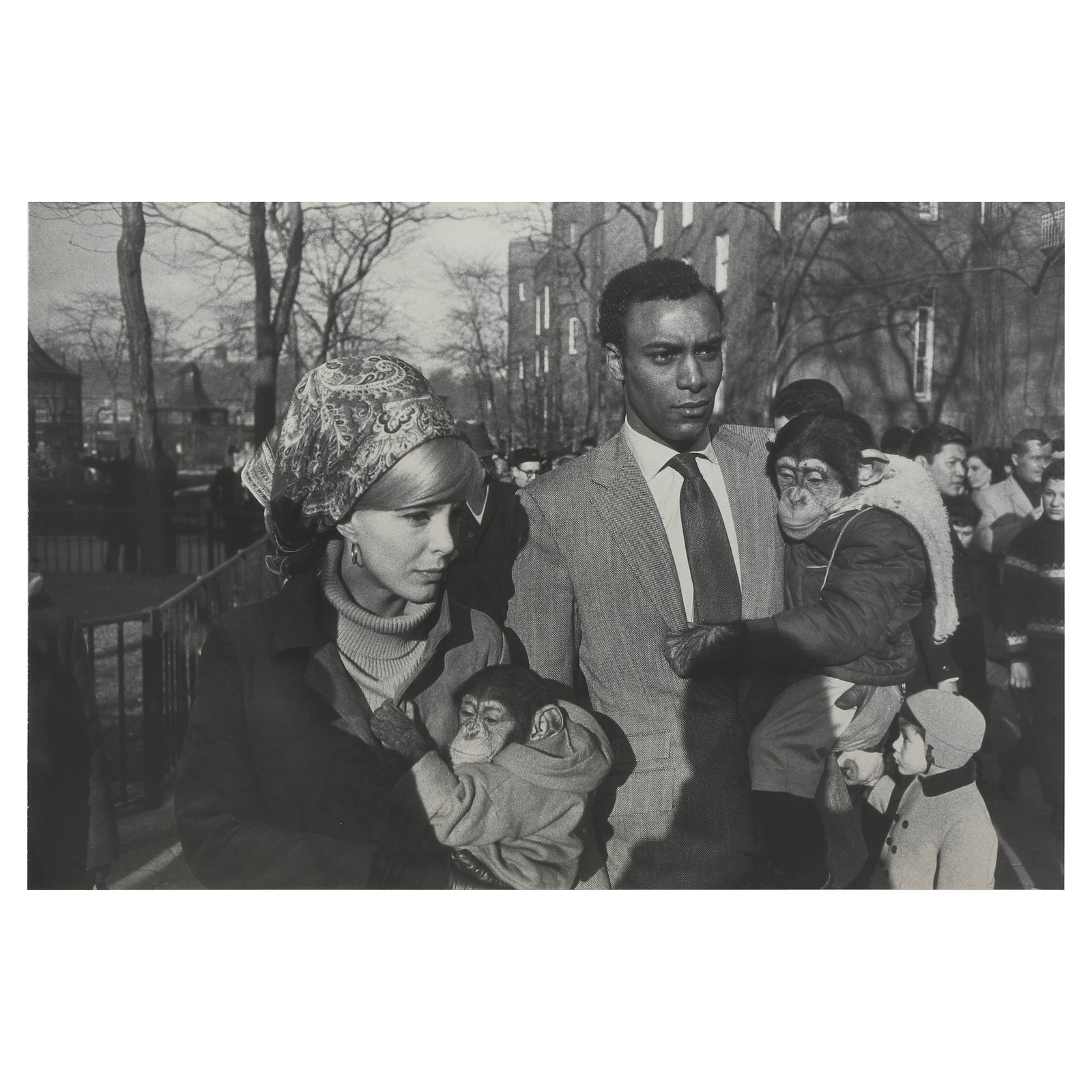 GARRY WINOGRAND (AMERICAN, 1928–1984)CENTRAL PARK ZOO, NEW YORK CITY: Description Artist GARRY WINOGRAND (AMERICAN, 1928–1984) Title CENTRAL PARK ZOO, NEW YORK CITY Medium Silver gelatin print, mounted on board Signature Stamped and signed on verso Dimensions Photogra