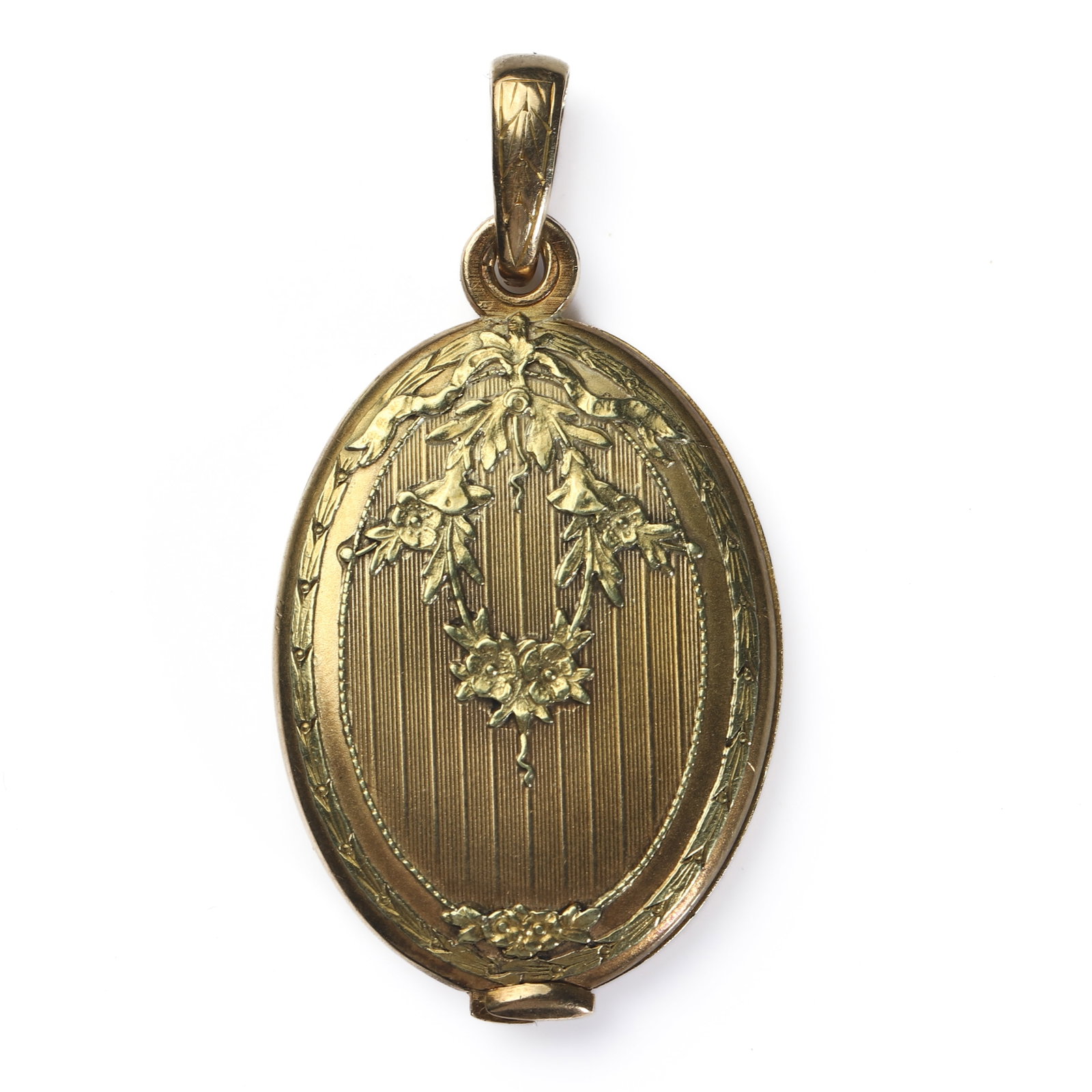 FRENCH NAPOLEON III 18K GOLD OVAL LOCKET, CIRCA 1852–1870 (1 of 6)