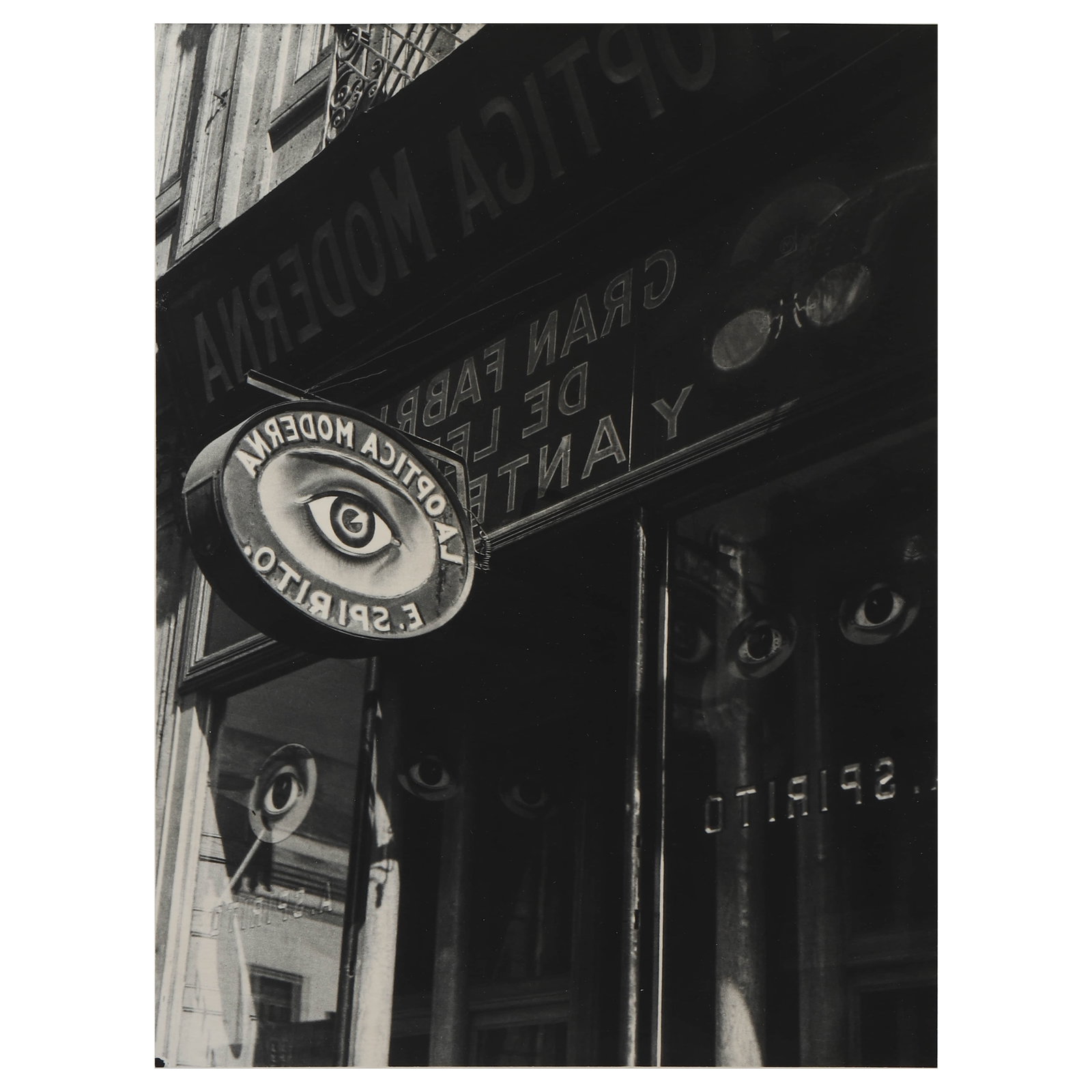 MANUEL ?LVAREZ BRAVO (1902–2002)PAR?BOLA ÓPTICA: Artist MANUEL ?LVAREZ BRAVO (1902–2002) Title PAR?BOLA ÓPTICA Medium Silver gelatin print, mounted on board Signature Pencil signed on verso Dimensions Photograph: 7 1/8 × 9 1/2 in. (18 × 23.7