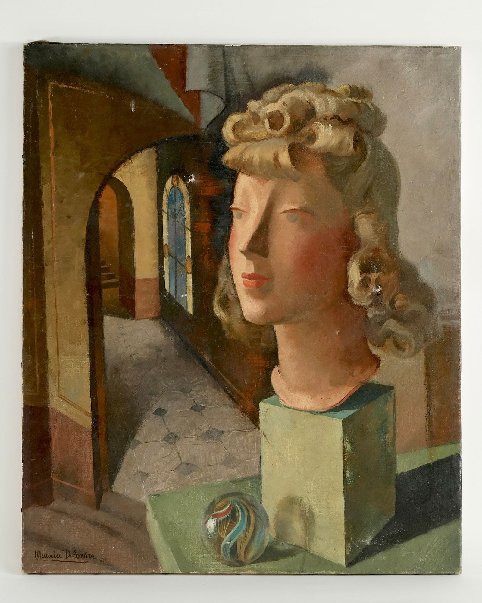 Maurice DELAVIER (French, 1902-1986) oil painting 1941 (1 of 6)