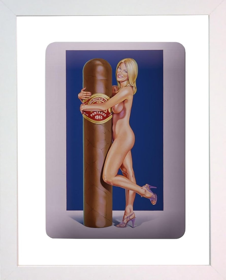 Mel Ramos, 'Havanna' 2006, Enamel print on aluminum, Framed: Artist: MEL RAMOS (American, b. 1935) Title: 'Havanna' Year: 2006 Enamel print on aluminum Image: 6 x 4 inches (15.2 x 10.2 cm) Framed: 14 x 12 inches Published by Galerie der Moderne, Mains, Germany