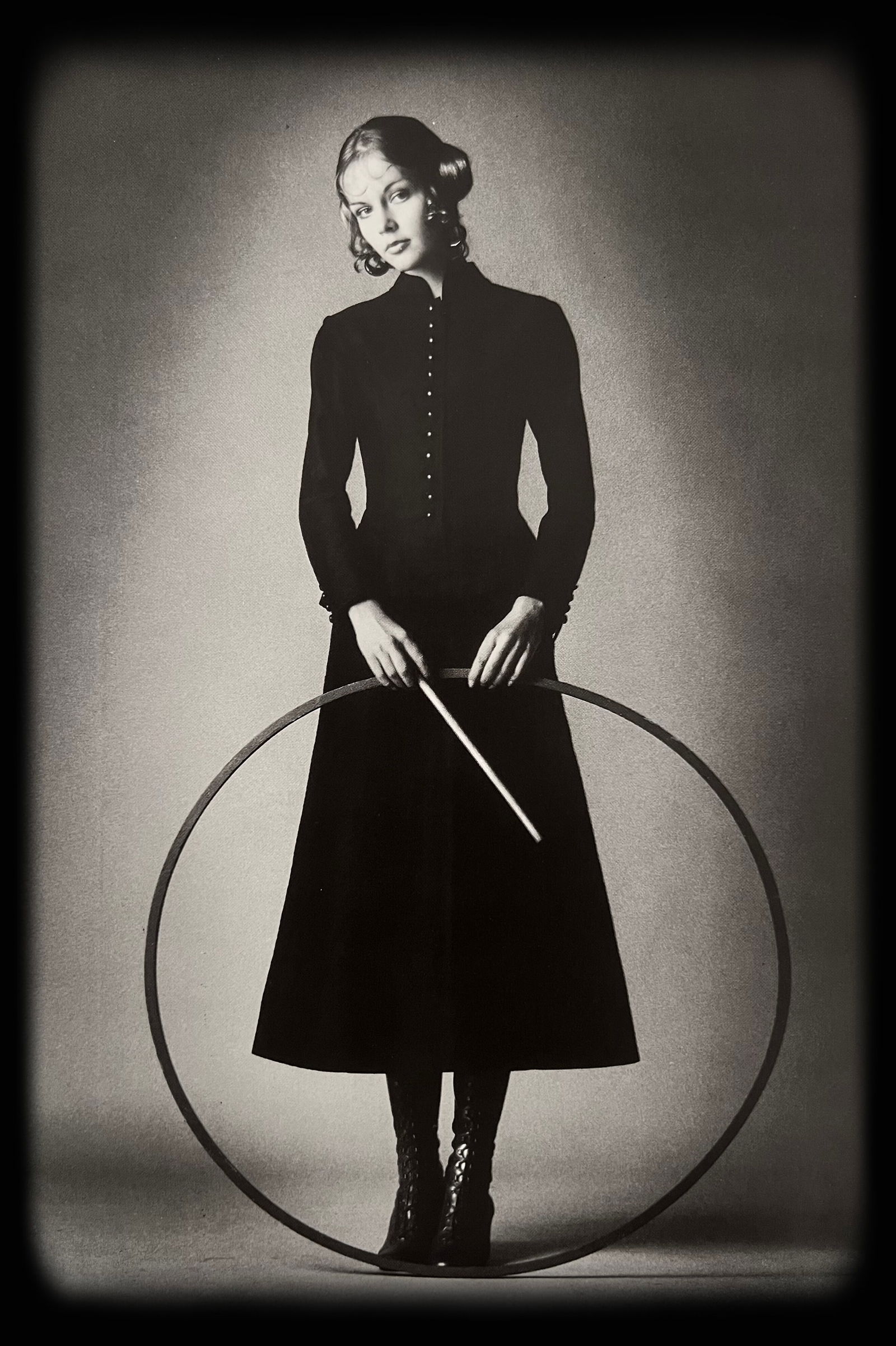 Jeanloup Sieff, Barbara, Dress Of Yves Saint-Laurent, Vogue, Paris, 1969: Photographer: Jeanloup Sieff (French, 1933 - 2000) - French photographer critically acclaimed for his portraits, landscapes, nude studies, and fashion imagery. He often made use of a wide-angle lens,