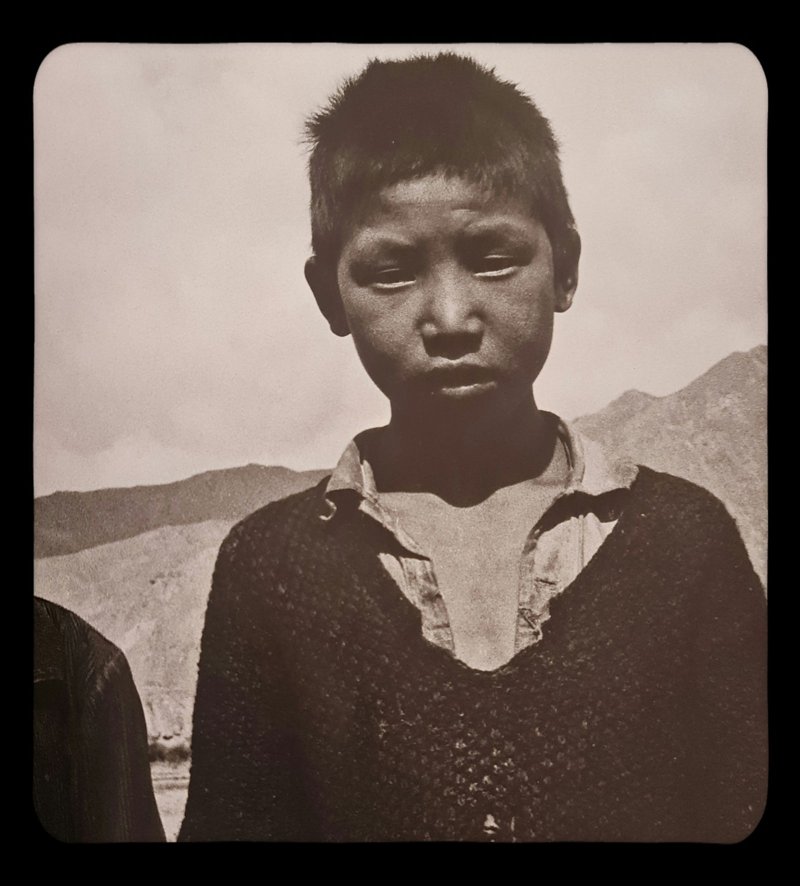 Michel Compte, During his journey in Tibet, 1986: Photographer: Michel Comte (born 19 February 1954) is a Swiss artist, filmmaker, fashion and portrait photographer. Subject/Title: Frida Kahlo Date Of Negative: 1986 Type Of Print: Sheet Fed Photograv