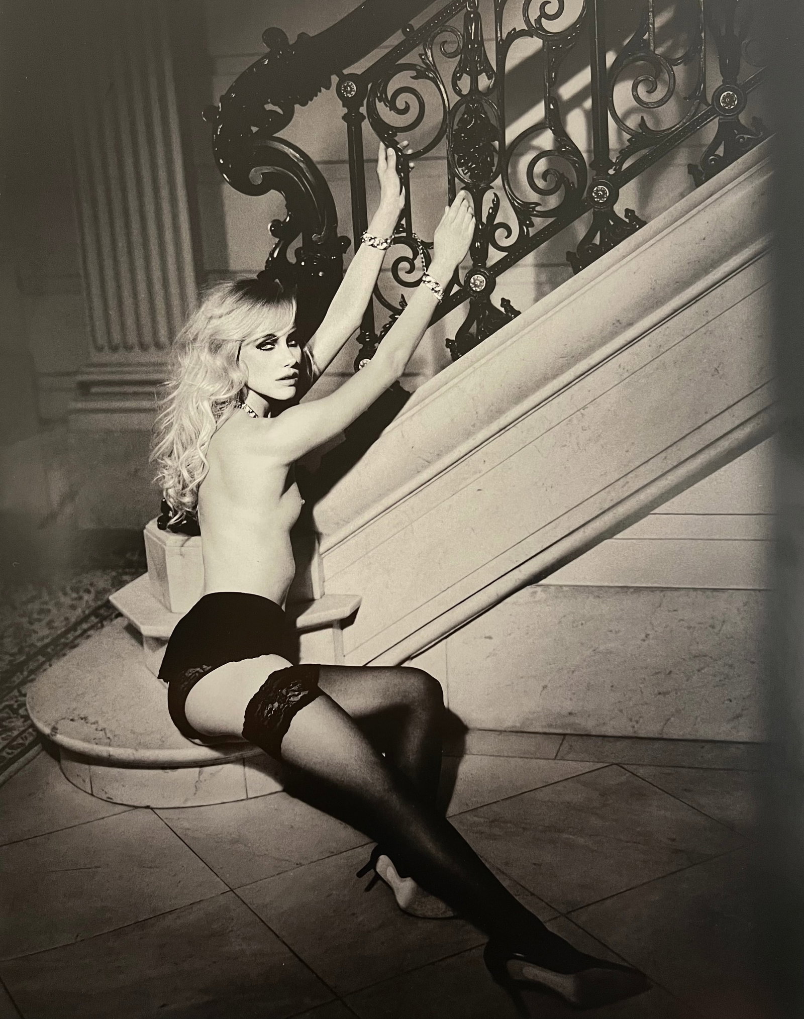 Marc Lagrange - Chained, 2012: Photographer: Marc Lagrange was a Belgian photographer known for his nude portraits of female figures. Lagrange created dream-like and fantastical narrative pictures populated by beautiful nudes that 