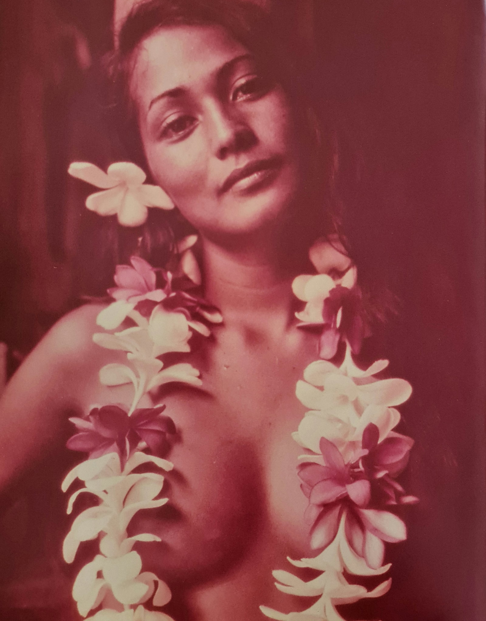 Adolphe Sylvain, Tahitian Woman With A Lay, 1946: Photographer: Adolphe Sylvain (1920-1991), was a French-Tahitian photographer, best known for his black-and-white photographs of Tahiti and Tahitian models. Subject/Title: Tahiti Date Of Negative: 194
