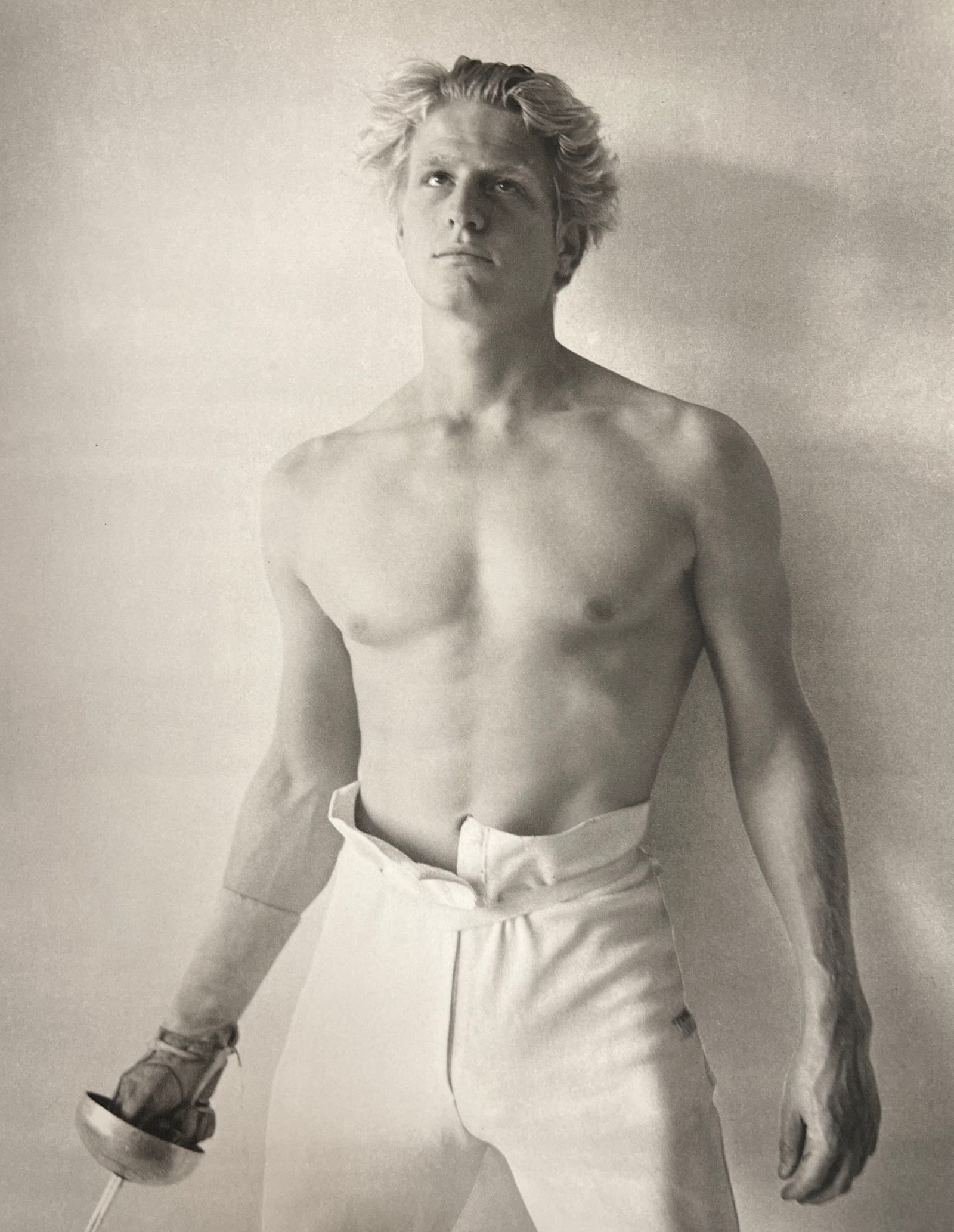 Bruce Weber, Shirtless fencer, 1988: Photographer: Bruce Weber (American, b. 1946) - internationally renowned American fashion photographer best known for his racy, erotically charged imagery. Weber has shot the ad campaigns of Calvin Kl