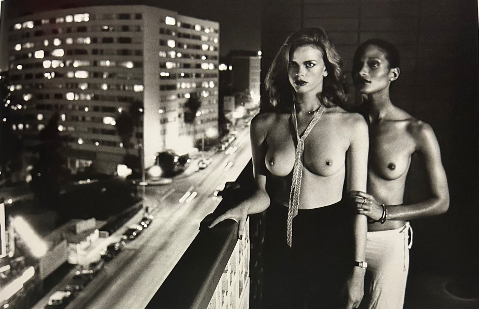 Helmut Newton, Lisa Taylor and Beverly Johnson, Sunset Strip, Los Angeles, 1976 (1 of 1)