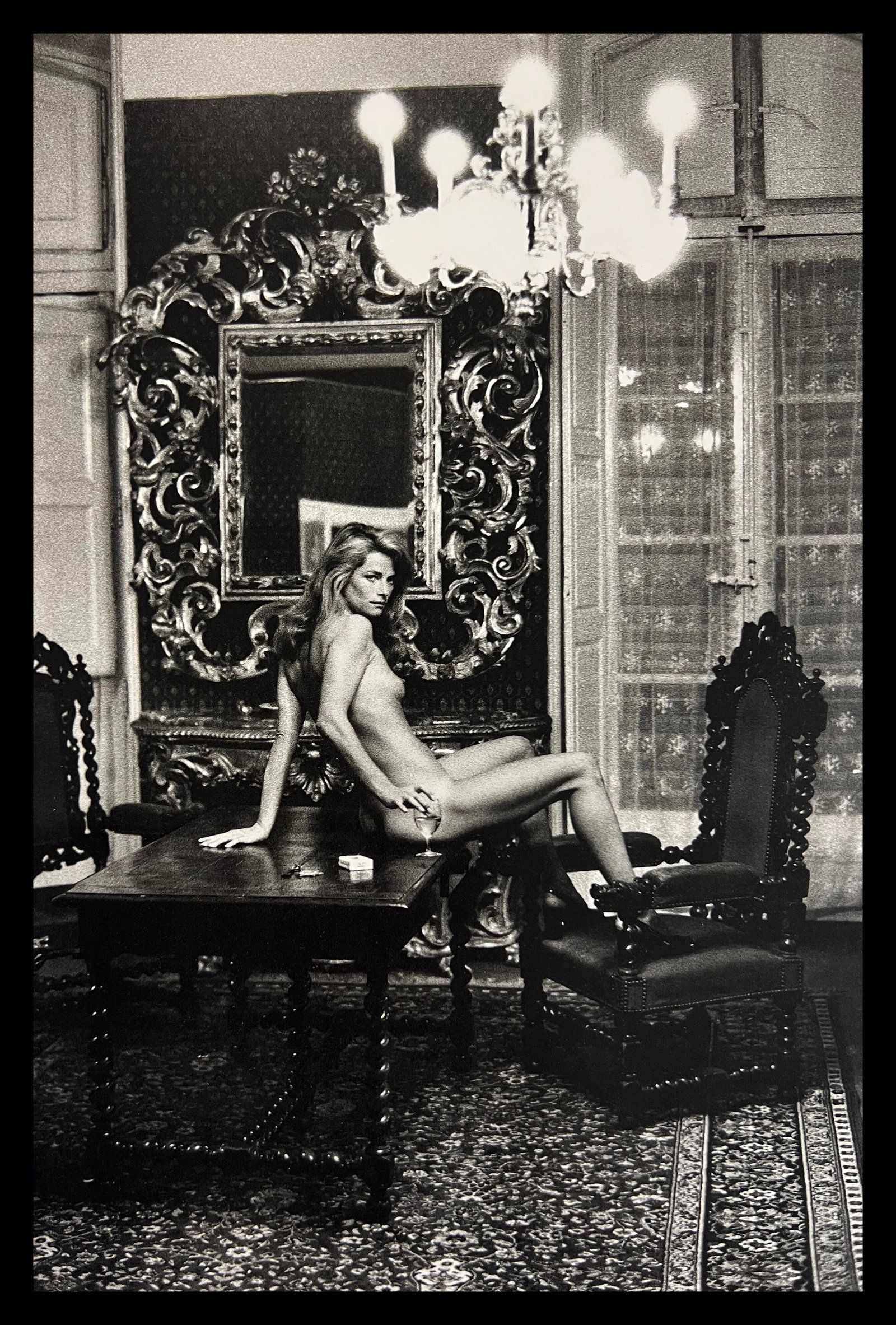 Helmut Newton, Charlotte Rampling at Hotel Nord-Pinus, Arles, 1973 (1 of 1)