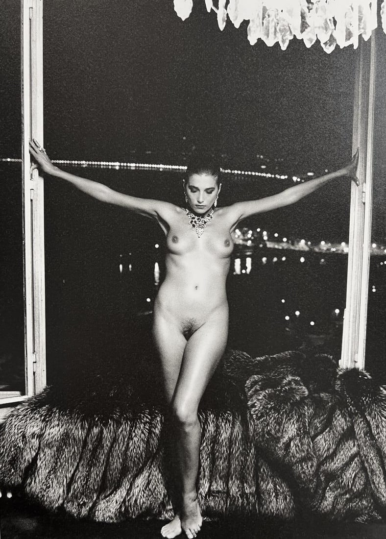 Helmut Newton, Night Nude Ii Nice 1981: Photographer: Helmut Newton (Germany, 1920 - 2004) - best known for his erotically charged highly stylized images, Helmut Newton was one of the most influential fashion photographers of all time. Titl
