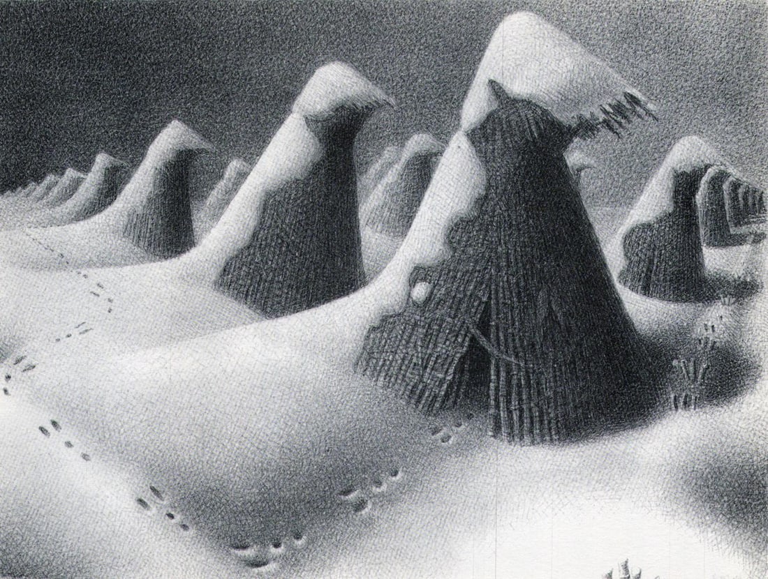 Grant Wood, January, 1937: Artist: Grant Wood Title: January Date Of Negative: 1937 Type Of Print: Vintage Photogravure/Lithograph, Printed from the original plate Date Of Print: 1939 (82 years old print) Paper: Medium weight,