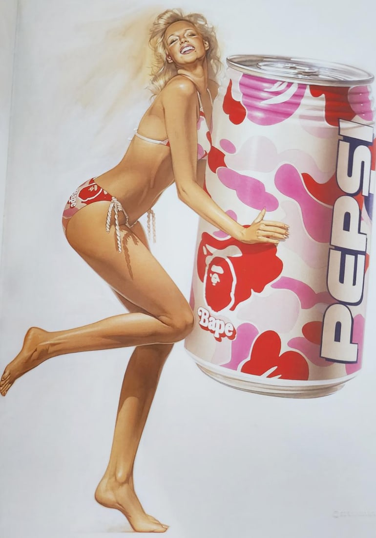 Hajime Sorayama 'Untitled' 2002 Offset Lithograph, Matted: Hajime Sorayama Untitled Medium: Offsetlithograph Image Size: 12 X 8.5 Matted Size: 16 X 14 Print Date: 2002 In excellent condition A certificate of Authenticity is included
