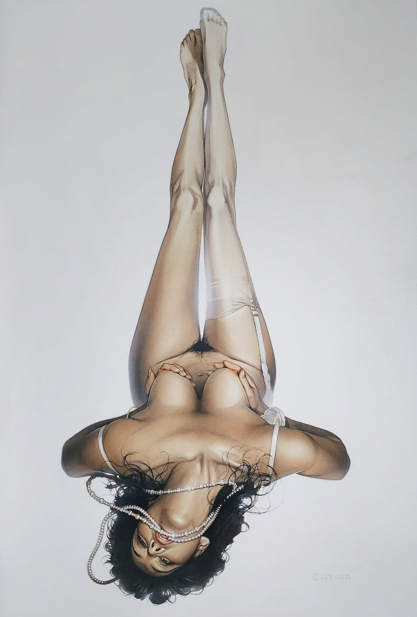 Hajime Sorayama 'Untitled' 1997 Offset Lithograph- Large Format: Hajime Sorayama Untitled Medium: Offset lithograph Image Size: 14 X 9.5 Matted Size: 16 X 20 Print Date: 1997 In excellent condition A certificate of Authenticity is included