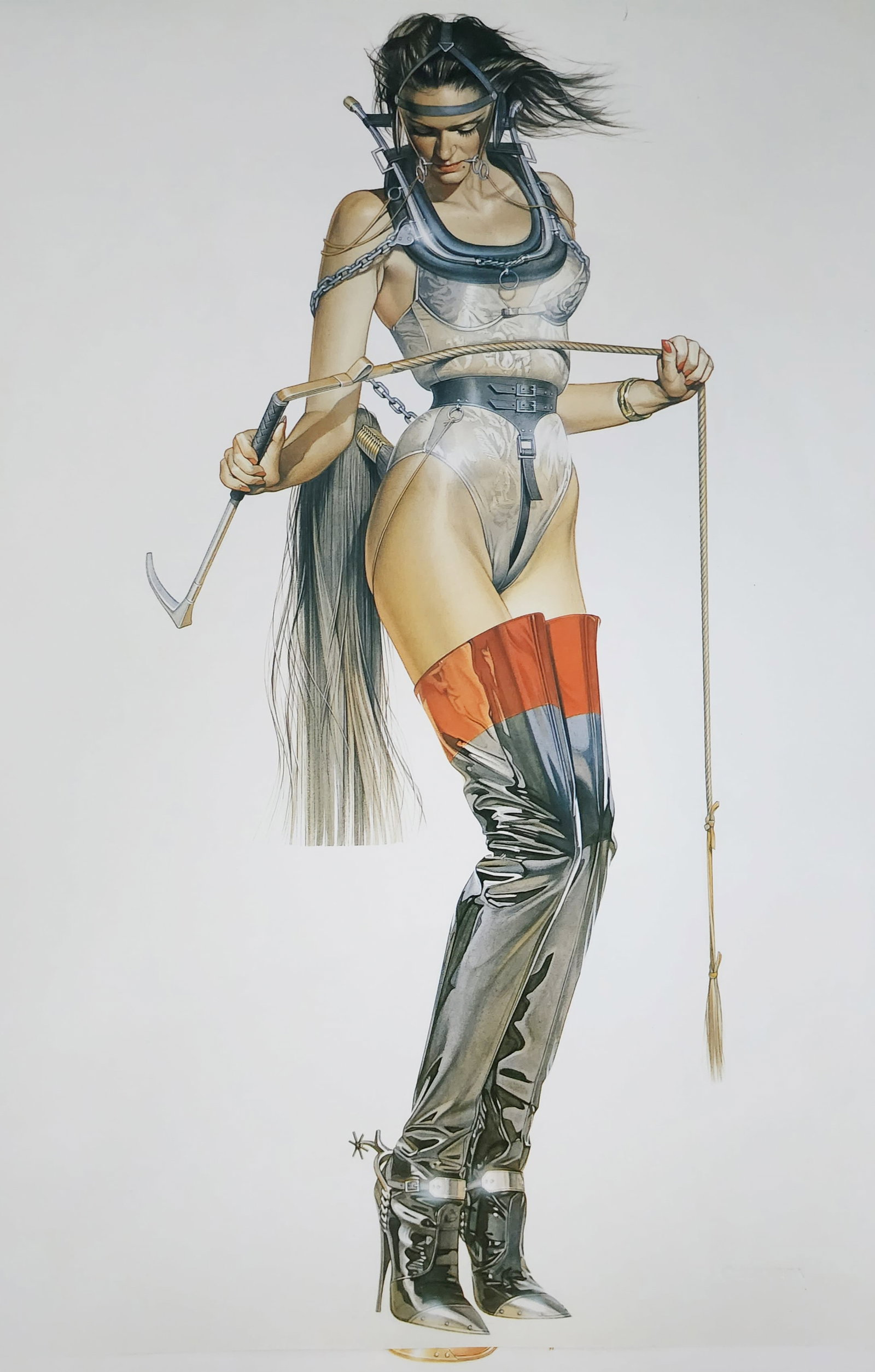 Hajime Sorayama 'Untitled' 1997 Offset Lithograph- Large Format: Hajime Sorayama Untitled Medium: Offset lithograph Image Size: 14 X 9.5 Matted Size: 16 X 20 Print Date: 1997 In excellent condition A certificate of Authenticity is included