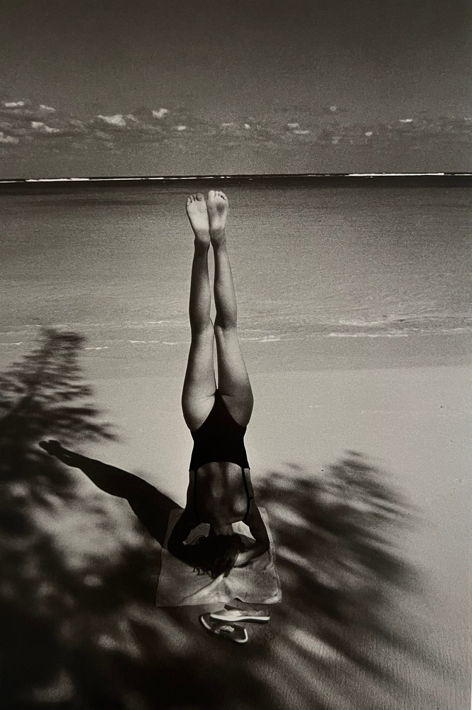 Jeanloup Sieff, On The Beach 1981: Photographer: Jeanloup Sieff (French, 1933 - 2000) - French photographer critically acclaimed for his portraits, landscapes, nude studies, and fashion imagery. He often made use of a wide-angle lens,