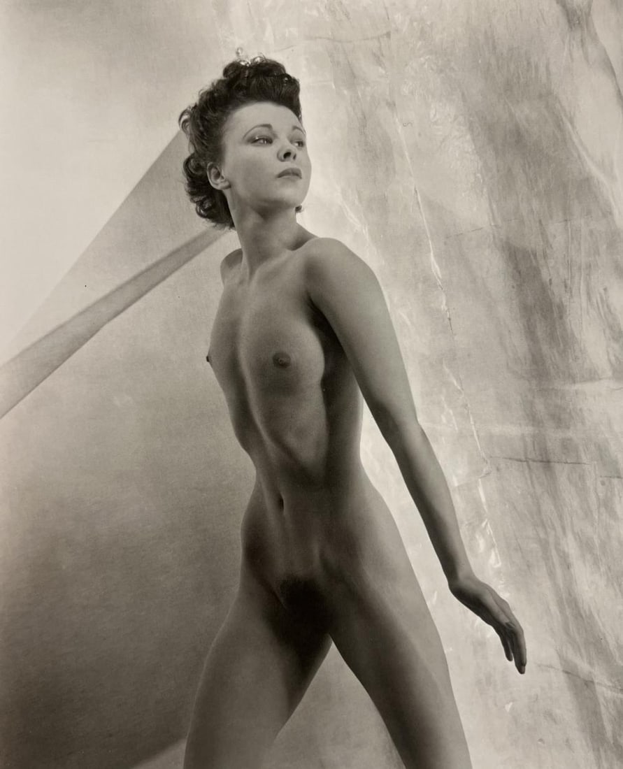 George Platt Lynes, Nude Woman, 1936: Photographer: George Platt Lynes (American 1907 - 1955), Internationally renowned photographic artist, best known for portraiture, fashion, dance & nude studies. Title: Nude Woman Date Of Negative: 19
