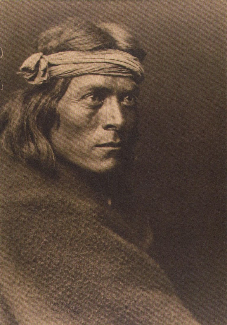 Edward S. Curtis, FIG 12 A Zum Governor, 1903: Photographer: Edward S. Curtis (American, 1868 - 1952) - renowned photographer of the American West and the Native American Indian. Title: FIG. 45 Curtis Studio, (Edward S. Curtis and His Daughter Bet