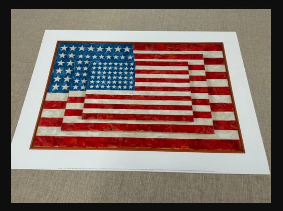 Jasper Johns, '3 Flags', Poster (1 of 2)
