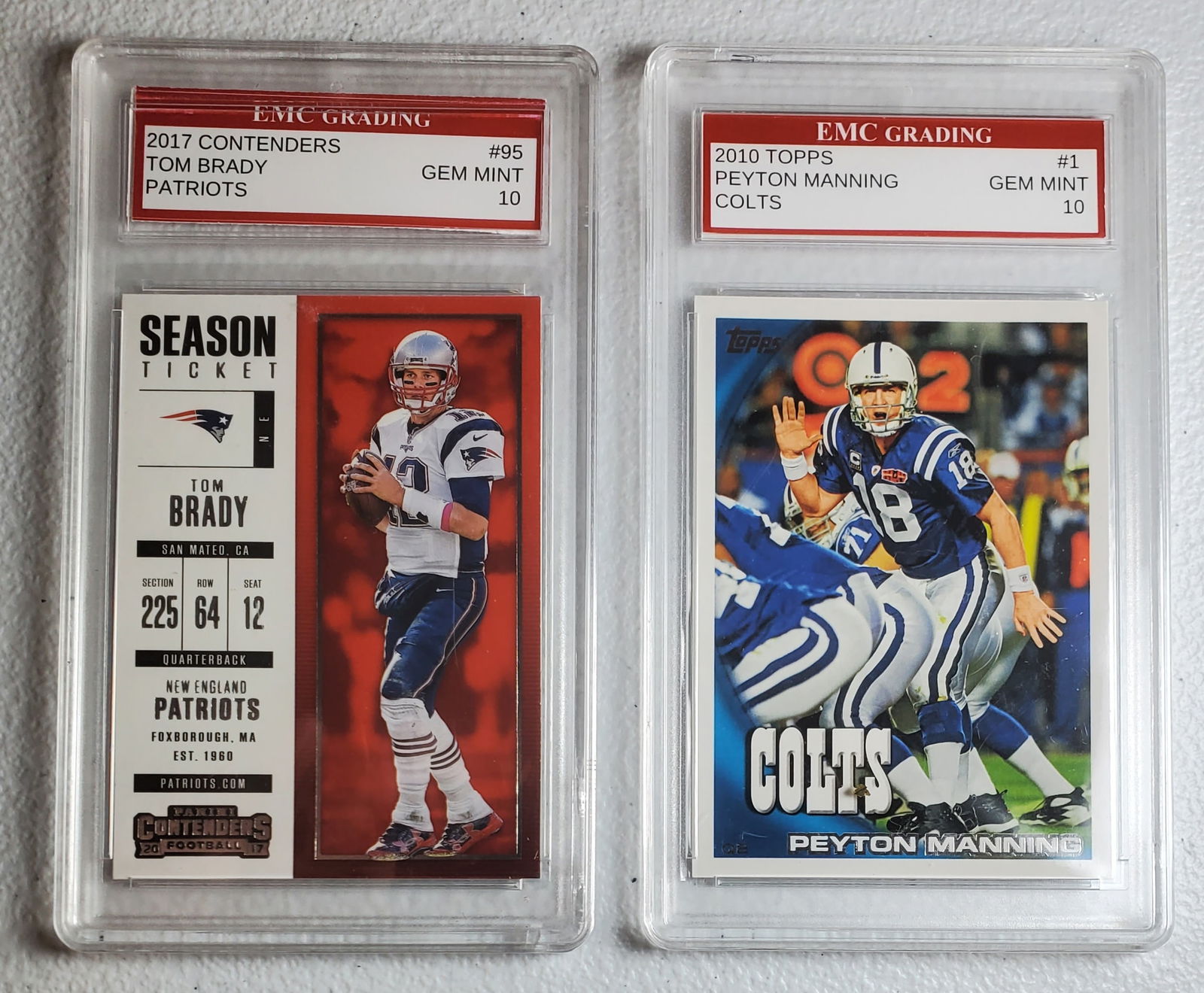 Tom Brady and Peyton Manning Gem Mint 10 (1 of 2)